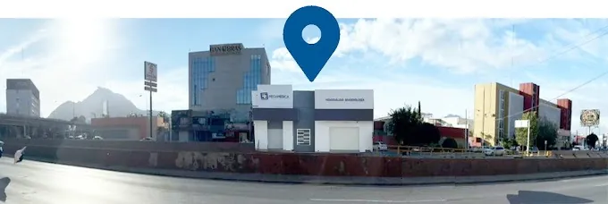 Vista de Av. Prolongación Teófilo Borunda con la ubicación de MegaMedica marcada